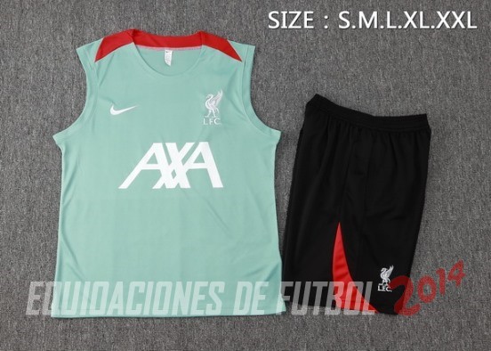 Entrenamiento Sin Mangas Conjunto Completo Liverpool 2024/2025 Verde Negro