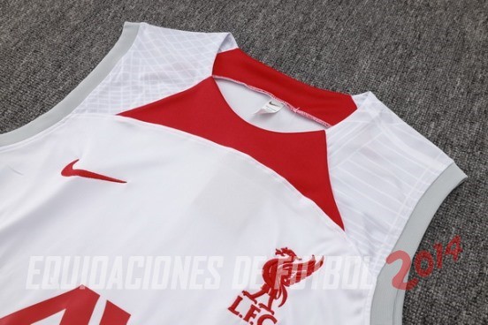 Entrenamiento Sin Mangas Liverpool 2024/2025 Blanco Rojo