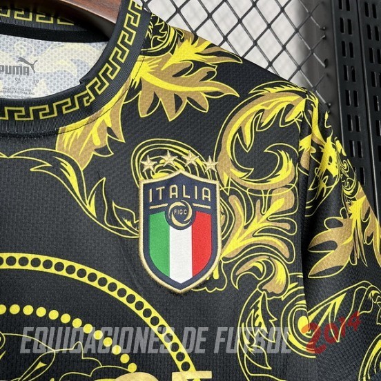 Tailandia Camiseta Del Italia Especial 2024 Amarillo Negro
