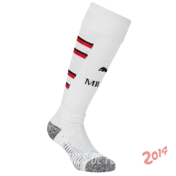 Calcetines Ninos AC Milan Segunda 2024/2025 Blanco