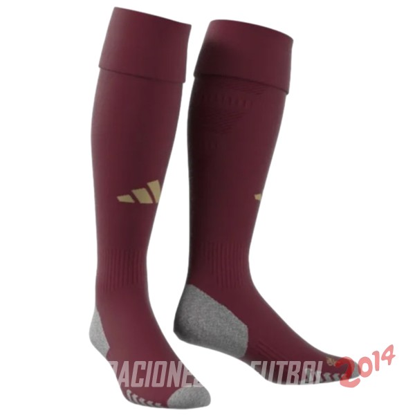 Calcetines Ninos As Roma Primera 2024/2025 Rojo