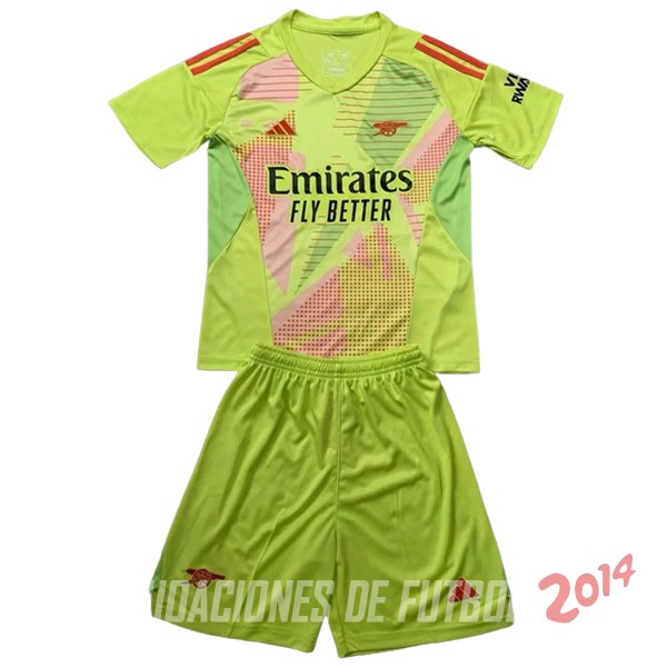 Camiseta Del Conjunto Completo Arsenal Ninos Portero 2024/2025 Amarillo