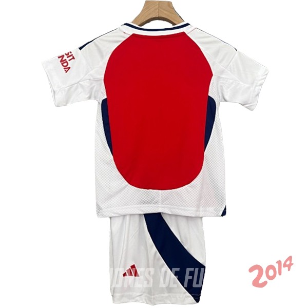 Camiseta Del Conjunto Completo Arsenal Ninos Primera 2024/2025 Rojo Blanco
