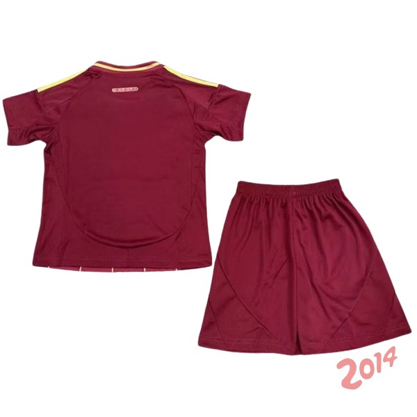 Camiseta Del Conjunto Completo As Roma Ninos Primera 2024/2025 Rojo