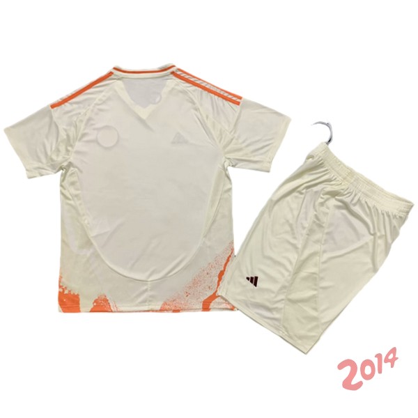 Camiseta Del Conjunto Completo As Roma Ninos Segunda 2024/2025 Blanco