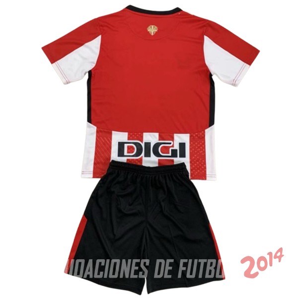 Camiseta Del Conjunto Completo Athletic Bilbao Ninos Primera 2024/2025 Rojo Blanco