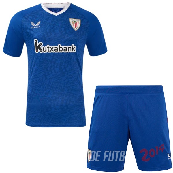 Camiseta Del Conjunto Completo Athletic Bilbao Ninos Segunda 2024/2025 Azul