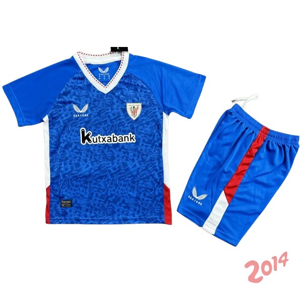 Camiseta Del Conjunto Completo Athletic Bilbao Ninos Segunda 2024/2025 Azul