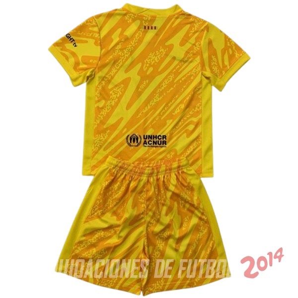 Camiseta Del Conjunto Completo Barcelona Ninos Portero 2024/2025 Amarillo