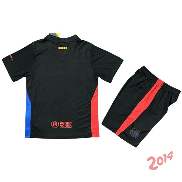 Camiseta Del Conjunto Completo Barcelona Ninos Segunda 2024/2025 I Negro