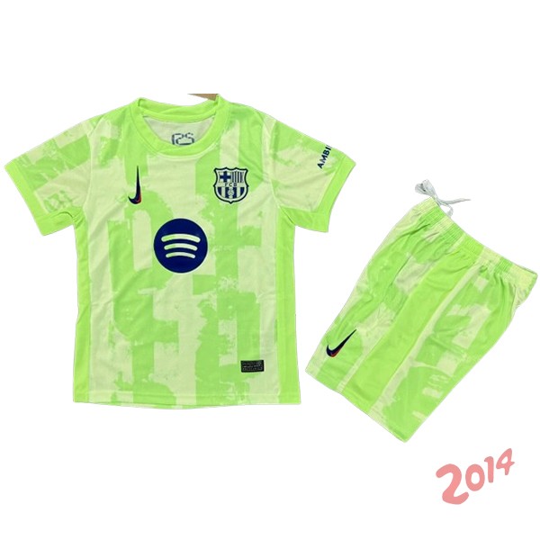 Camiseta Del Conjunto Completo Barcelona Ninos Tercera 2024/2025 I Verde