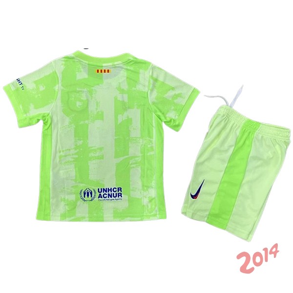 Camiseta Del Conjunto Completo Barcelona Ninos Tercera 2024/2025 Verde