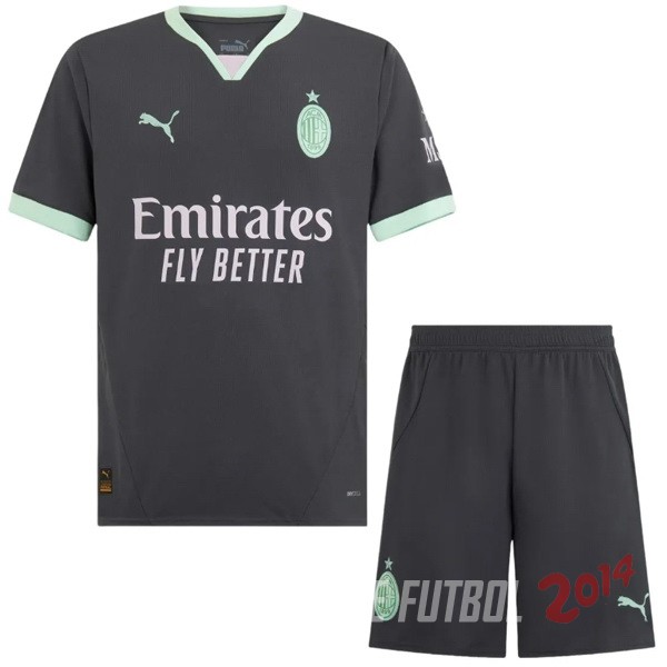 Camiseta Del Conjunto Completo Hombre AC Milan Tercera 2024/2025
