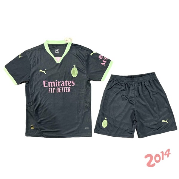 Camiseta Del Conjunto Completo Hombre AC Milan Tercera 2024/2025