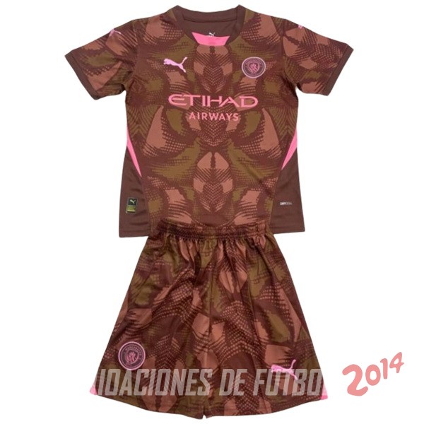 Camiseta Del Conjunto Completo Hombre Manchester City Portero 2024/2025 Borgona