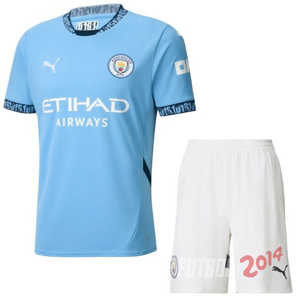 Camiseta Del Conjunto Completo Hombre Manchester City Primera 2024/2025
