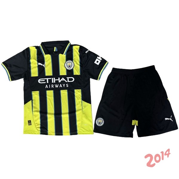 Camiseta Del Conjunto Completo Hombre Manchester City Segunda 2024/2025