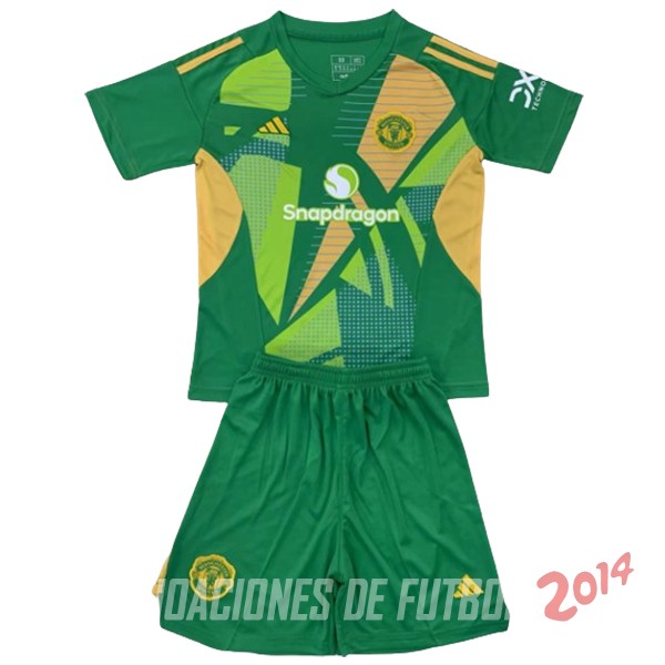 Camiseta Del Conjunto Completo Hombre Manchester United Portero 2024/2025 Verde