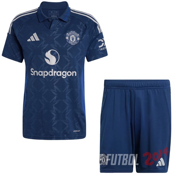 Camiseta Del Conjunto Completo Hombre Manchester United Segunda 2024/2025
