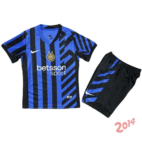 Camiseta Del Conjunto Completo Inter Milan Ninos Primera 2024/2025 Azul