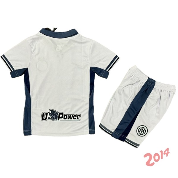 Camiseta Del Conjunto Completo Inter Milan Ninos Segunda 2024/2025 Blanco