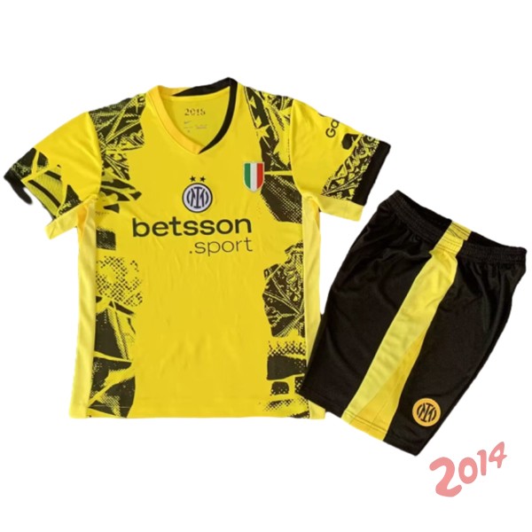 Camiseta Del Conjunto Completo Inter Milan Ninos Tercera 2024/2025 Amarillo