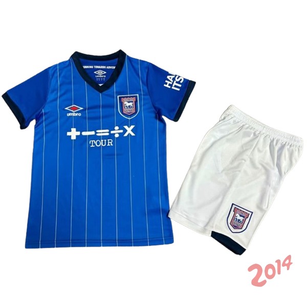Camiseta Del Conjunto Completo Ipswich Town Ninos Primera 2024/2025 Azul