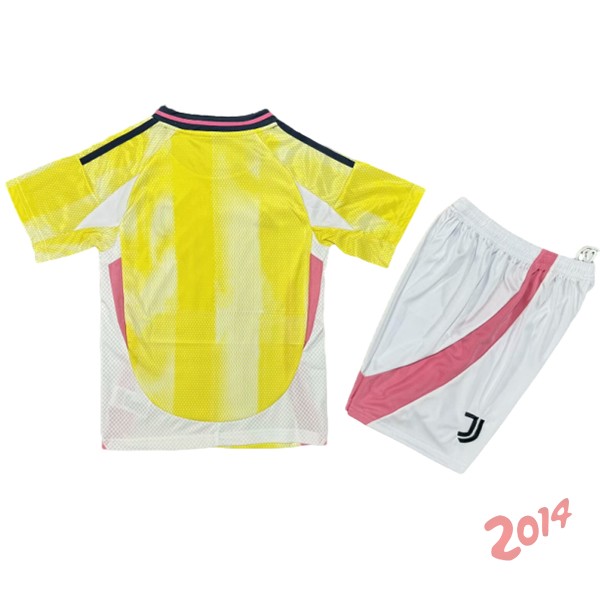 Camiseta Del Conjunto Completo Juventus Ninos Segunda 2024/2025 Amarillo Blanco