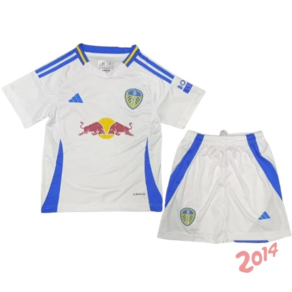 Camiseta Del Conjunto Completo Leeds United Ninos Primera 2024/2025 Blanco
