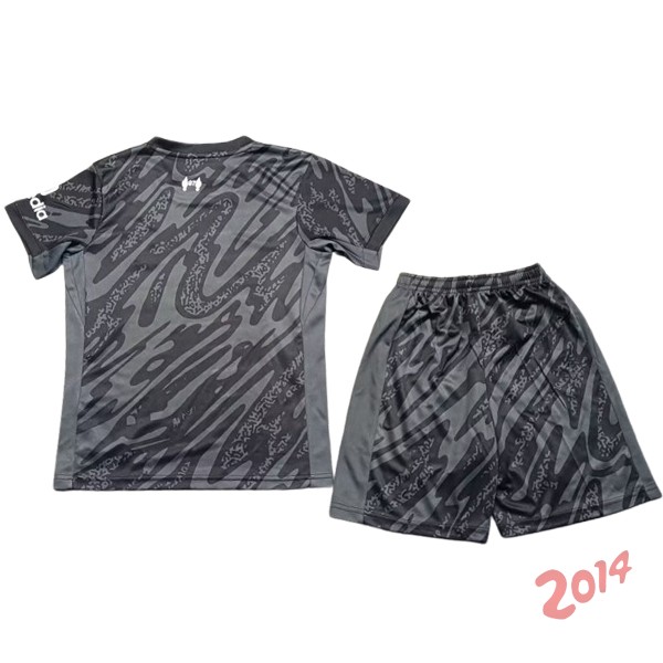 Camiseta Del Conjunto Completo Liverpool Ninos Portero 2024/2025 Negro