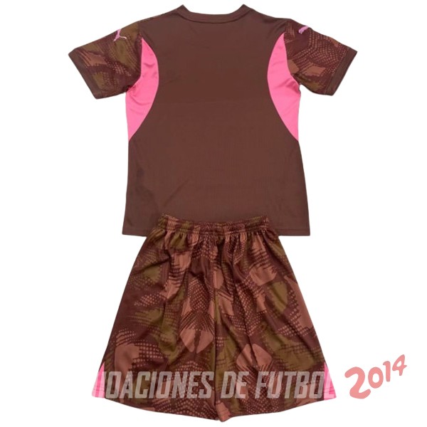 Camiseta Del Conjunto Completo Manchester City Ninos Portero 2024/2025 Borgona