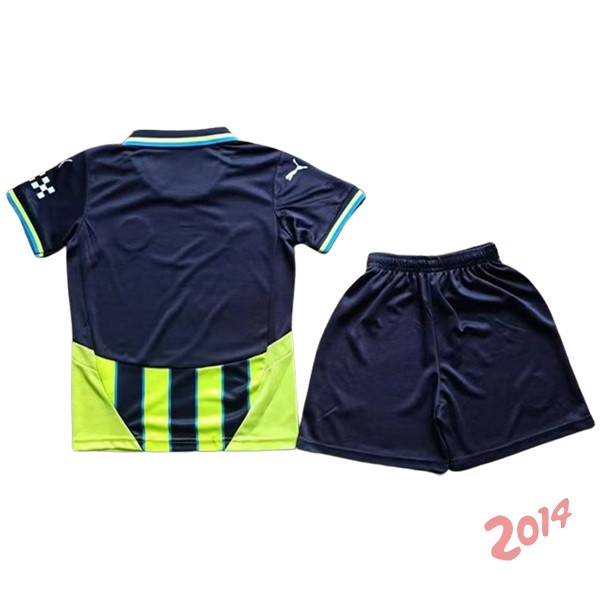 Camiseta Del Conjunto Completo Manchester City Ninos Segunda 2024/2025 Verde