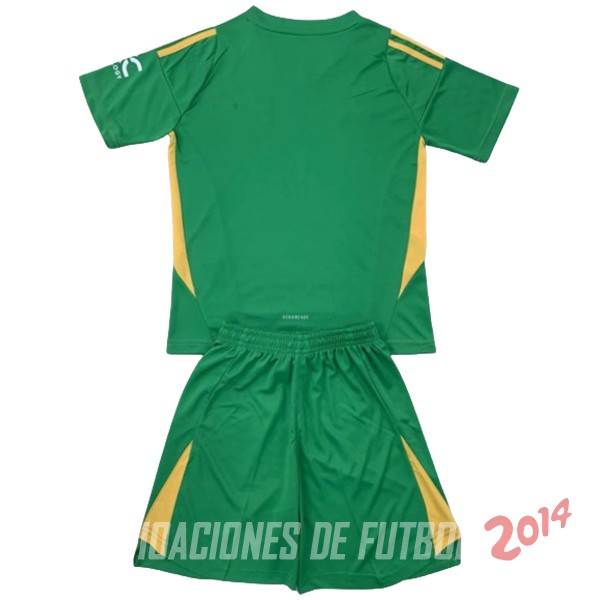 Camiseta Del Conjunto Completo Manchester United Ninos Portero 2024/2025 Verde