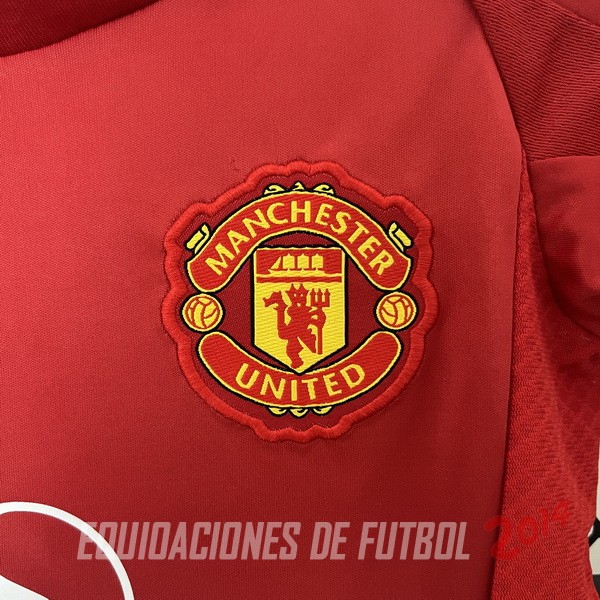 Camiseta Del Conjunto Completo Manchester United Ninos Primera 2024/2025 Rojo