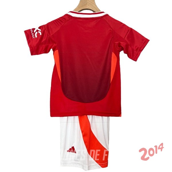 Camiseta Del Conjunto Completo Manchester United Ninos Primera 2024/2025 Rojo