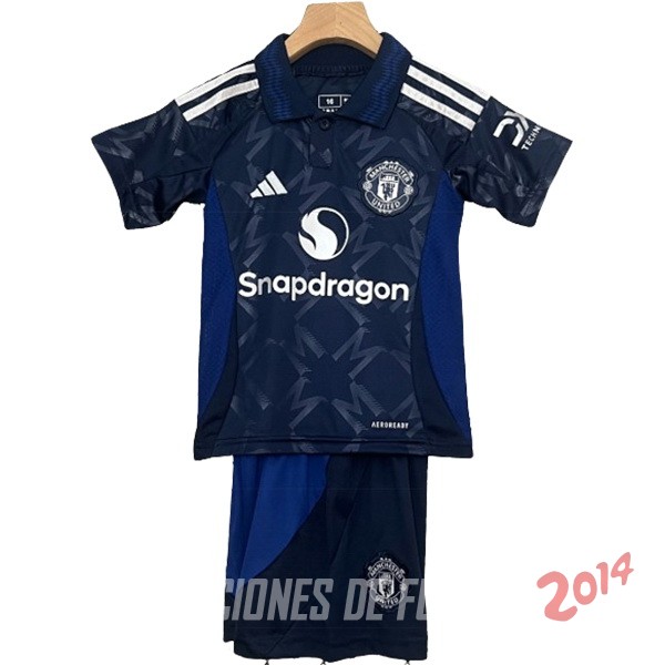 Camiseta Del Conjunto Completo Manchester United Ninos Segunda 2024/2025 Azul