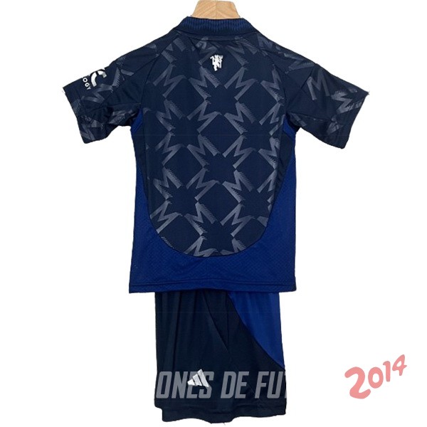 Camiseta Del Conjunto Completo Manchester United Ninos Segunda 2024/2025 Azul
