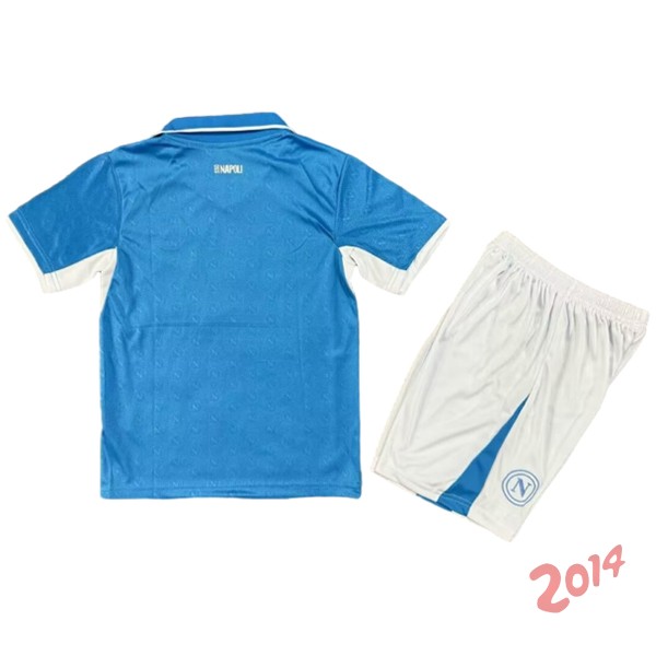 Camiseta Del Conjunto Completo Napoli Ninos Primera 2024/2025 Azul