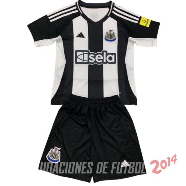 Camiseta Del Conjunto Completo Newcastle United Ninos Primera 2024/2025 Negro