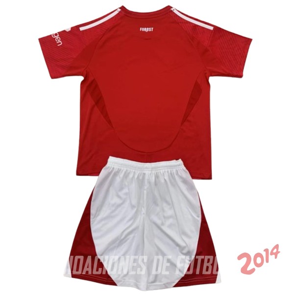 Camiseta Del Conjunto Completo Nottingham Forest Ninos Primera 2024/2025 Rojo