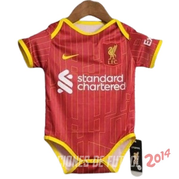 Camiseta Del Conjunto Completo Onesies Liverpool Ninos Primera 2024/2025 Rojo