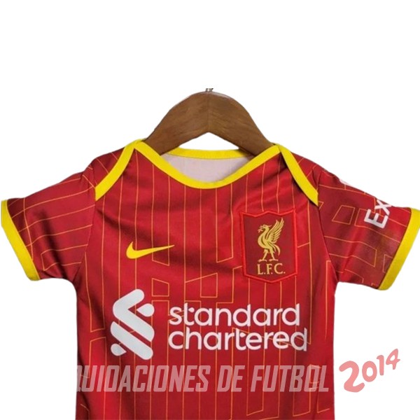 Camiseta Del Conjunto Completo Onesies Liverpool Ninos Primera 2024/2025 Rojo