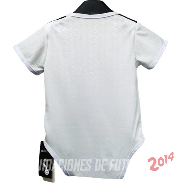 Camiseta Del Conjunto Completo Onesies Real Madrid Ninos Primera 2024/2025 Blanco