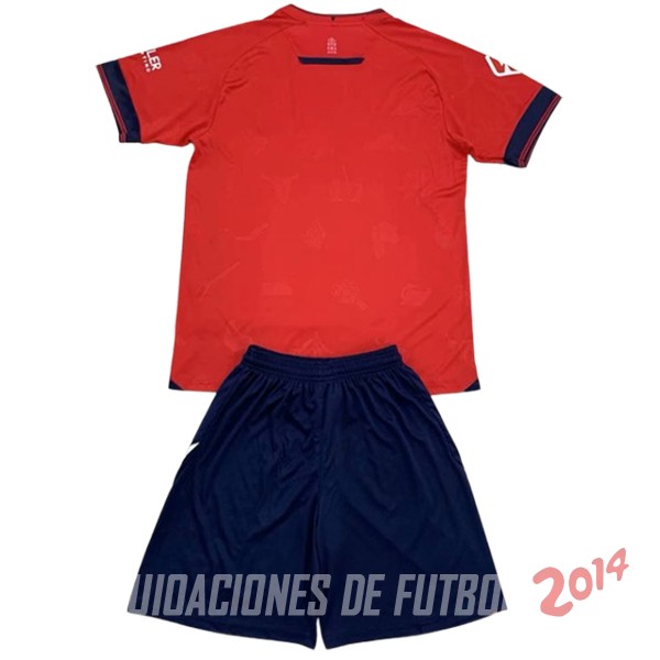 Camiseta Del Conjunto Completo Osasuna Ninos Primera 2024/2025 Rojo