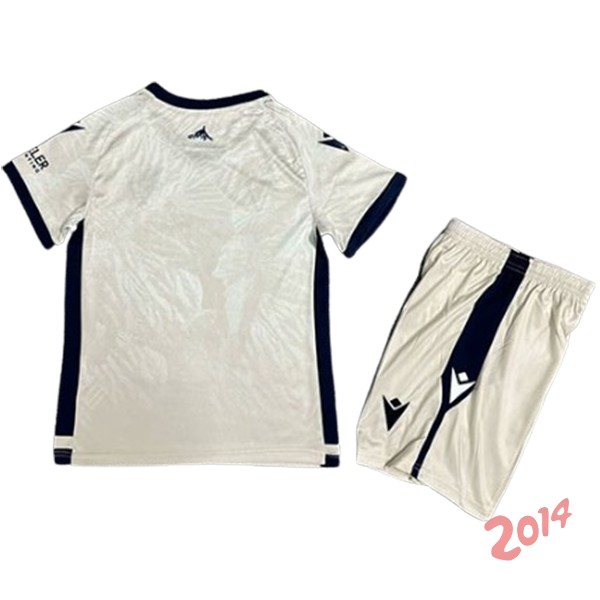 Camiseta Del Conjunto Completo Osasuna Ninos Segunda 2024/2025 Blanco