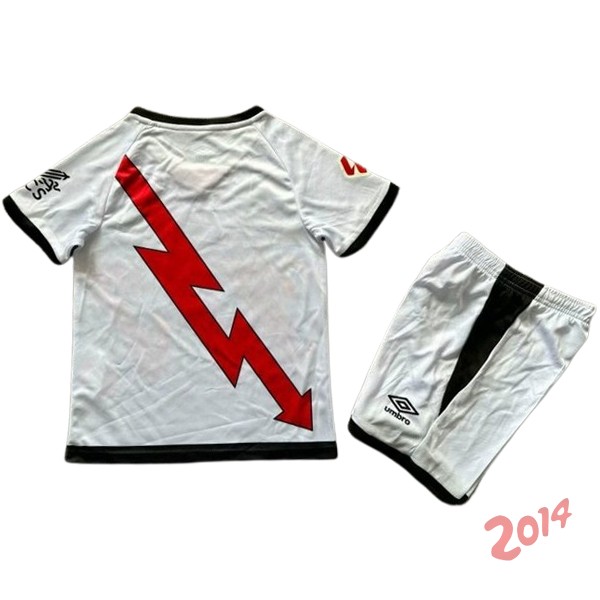 Camiseta Del Conjunto Completo Rayo Vallecano Ninos Primera 2024/2025 Blanco