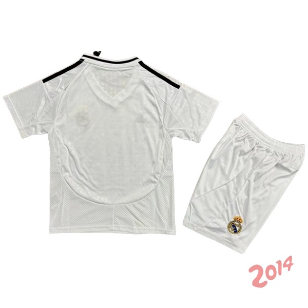 Camiseta Del Conjunto Completo Real Madrid Ninos Primera 2024/2025 Blanco