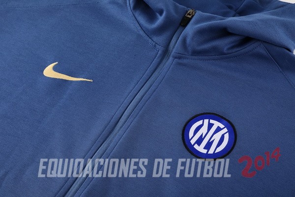 Conjunto Completo Chaqueta Con Capucha Inter Milan 2024/2025 Azul Claro