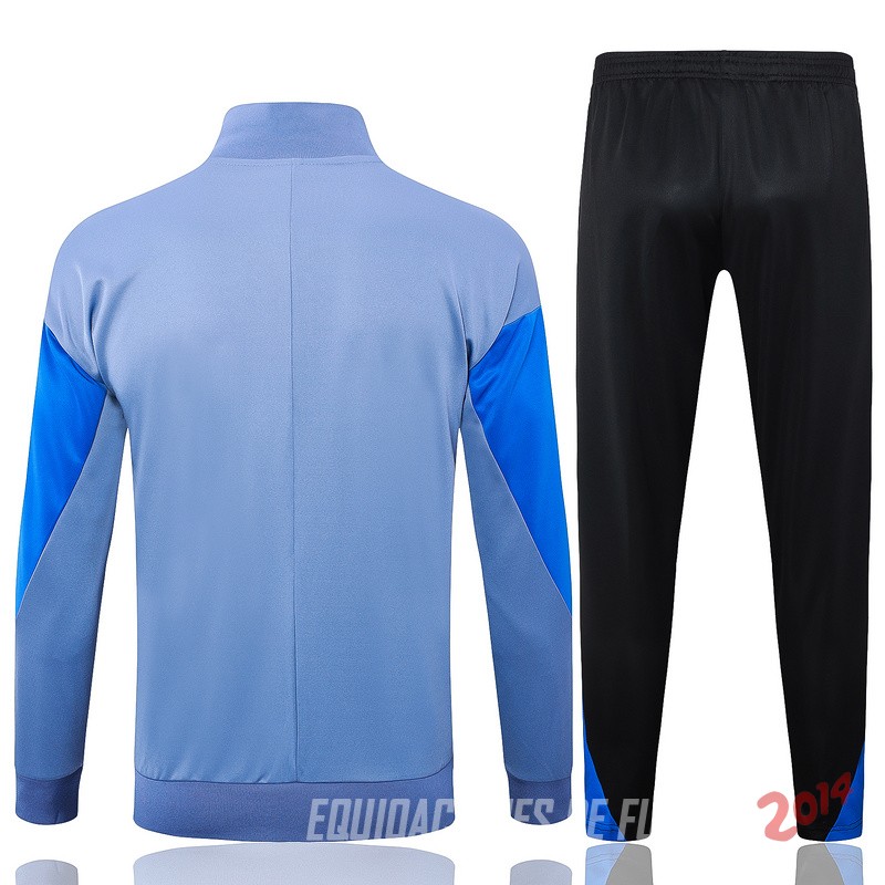 Conjunto Completo Ropa Deportiva Con Cremallera Larga Inter Milan 2024/2025 Gris Azul