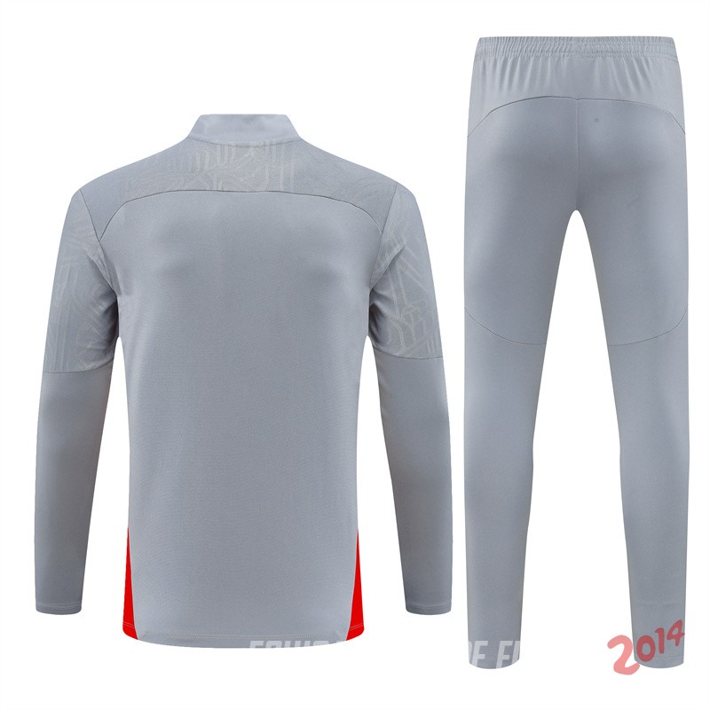 Conjunto Completo Sudadera Entrenamiento AC Milan 2024/2025 Gris